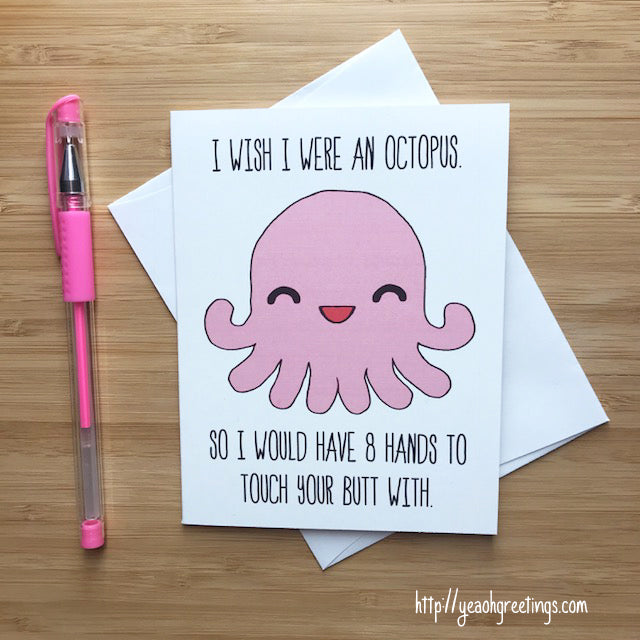 Funny Octopus Love Card
