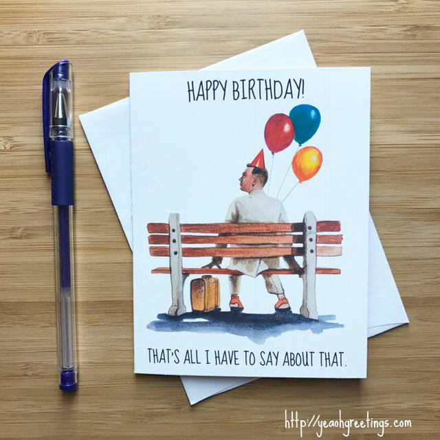 Forrest Gump Birthday Greeting Card