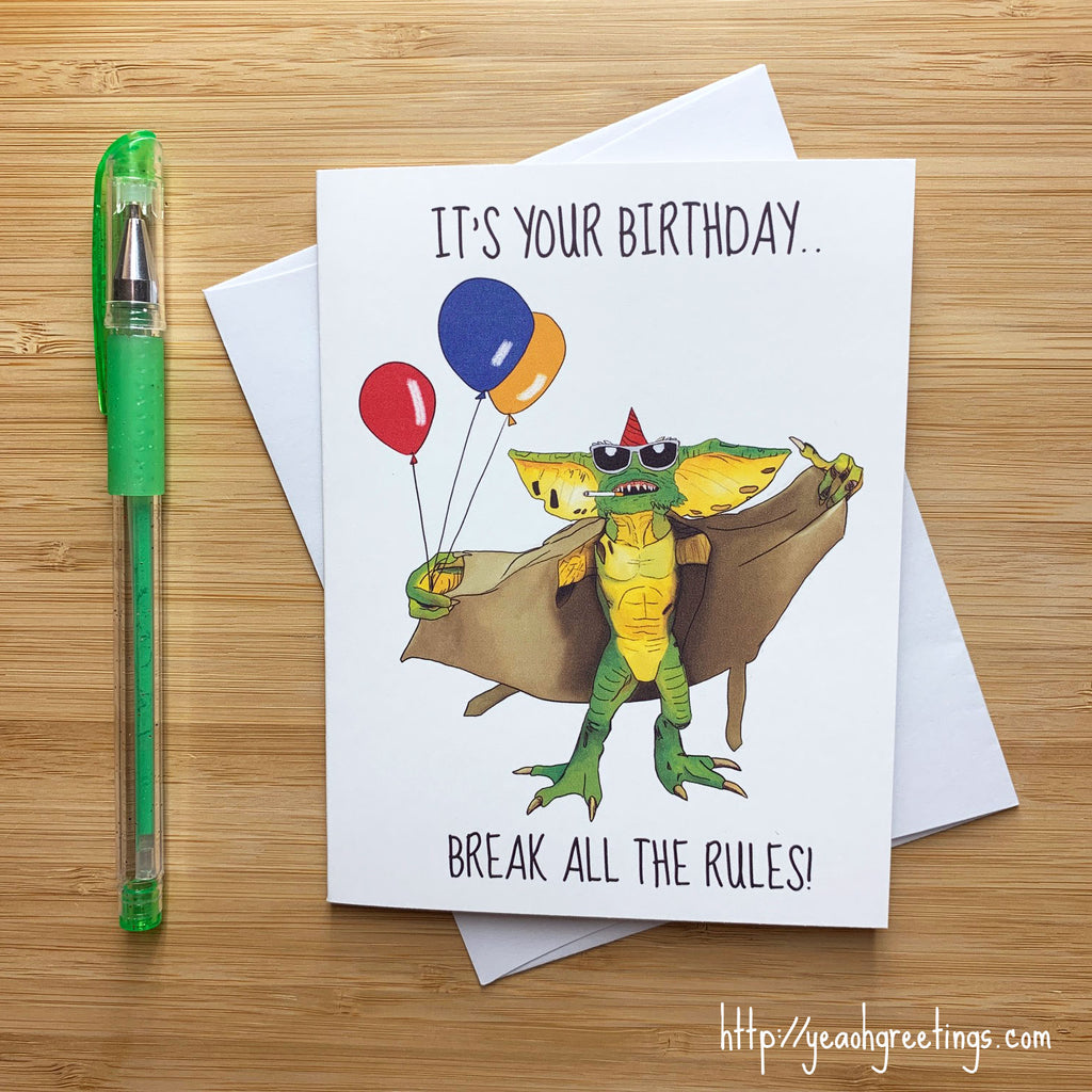 Gremlins Birthday Card