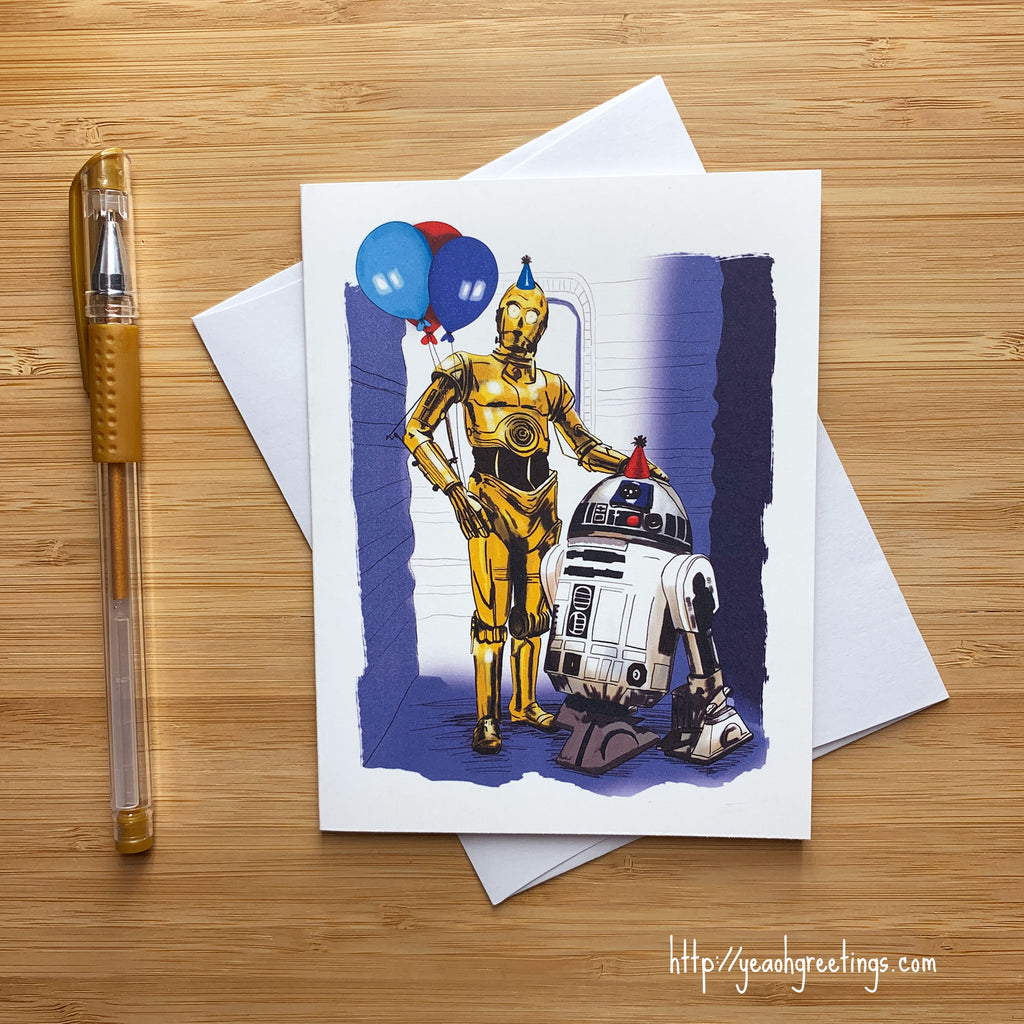 R2D2 and C3PO Birthday Card