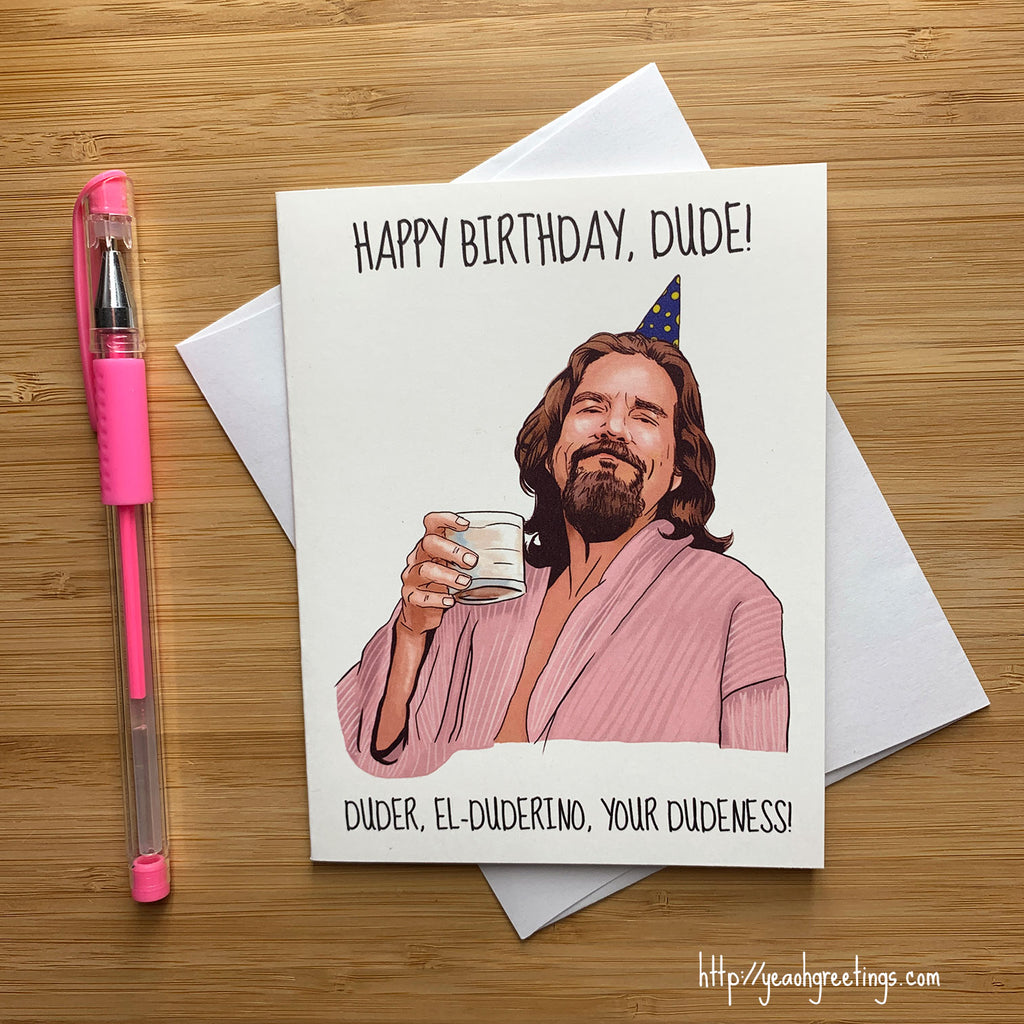Funny 'Happy Birthday Dude' Birthday Card