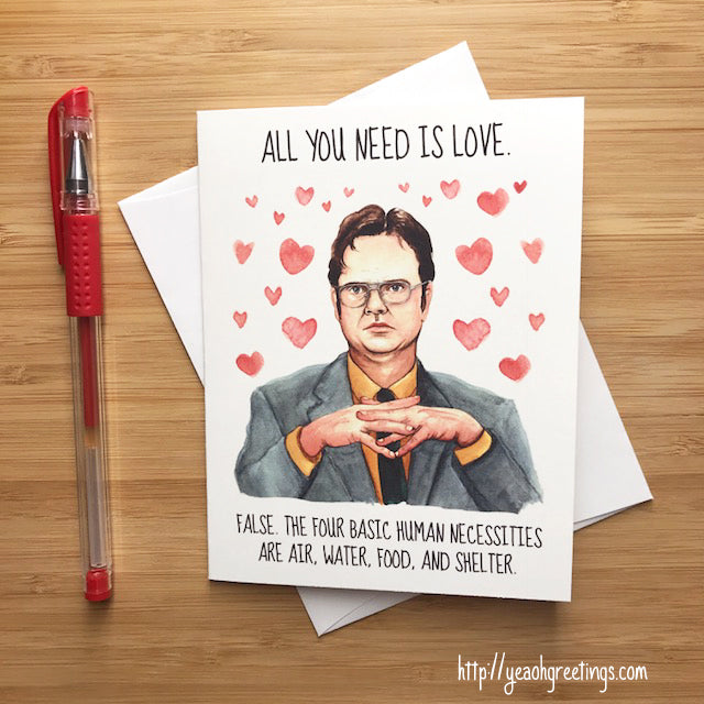 Dwight Schrute Office Love Card