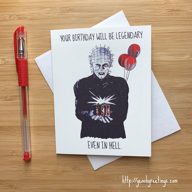 Hellraiser Pinhead Birthday Card