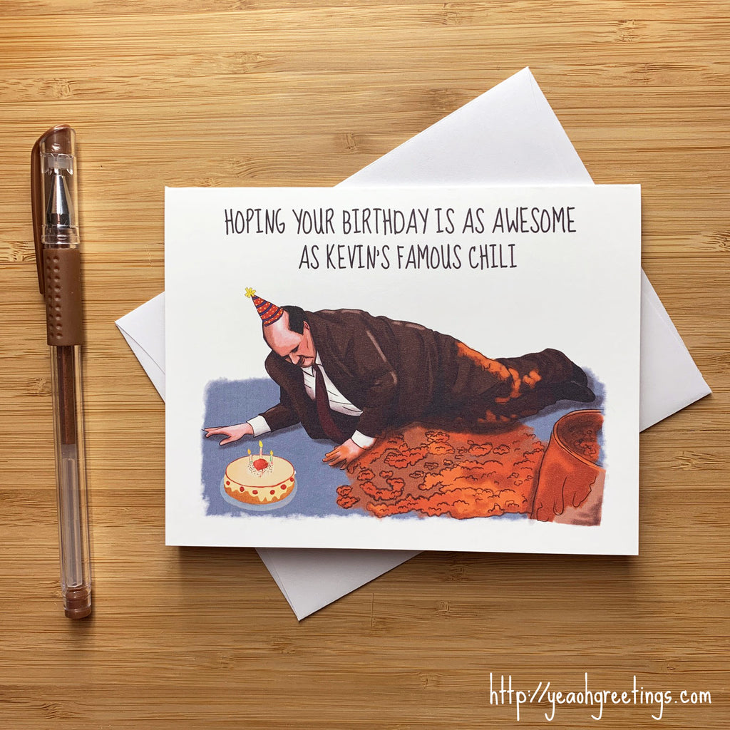 Office Kevin Chili Birthday Card