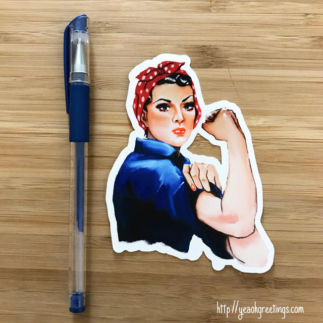 Rosie the Riveter Vinyl Sticker