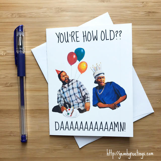 Gollum Lord of the Rings Funny Birthday Card KimWestARt