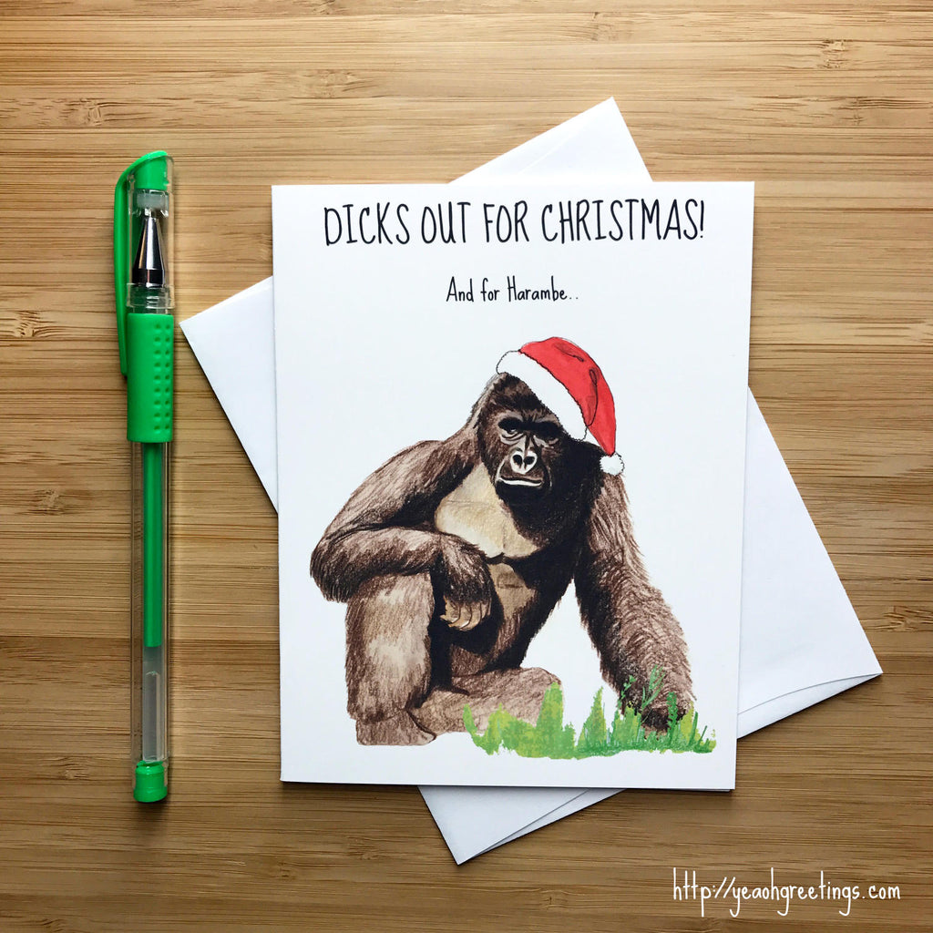 Harambe Christmas Card