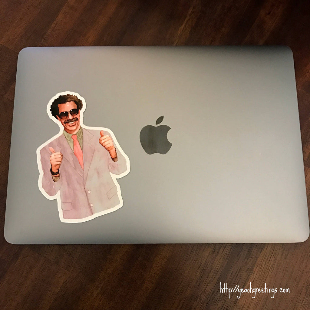 Borat Funny Vinyl Sticker