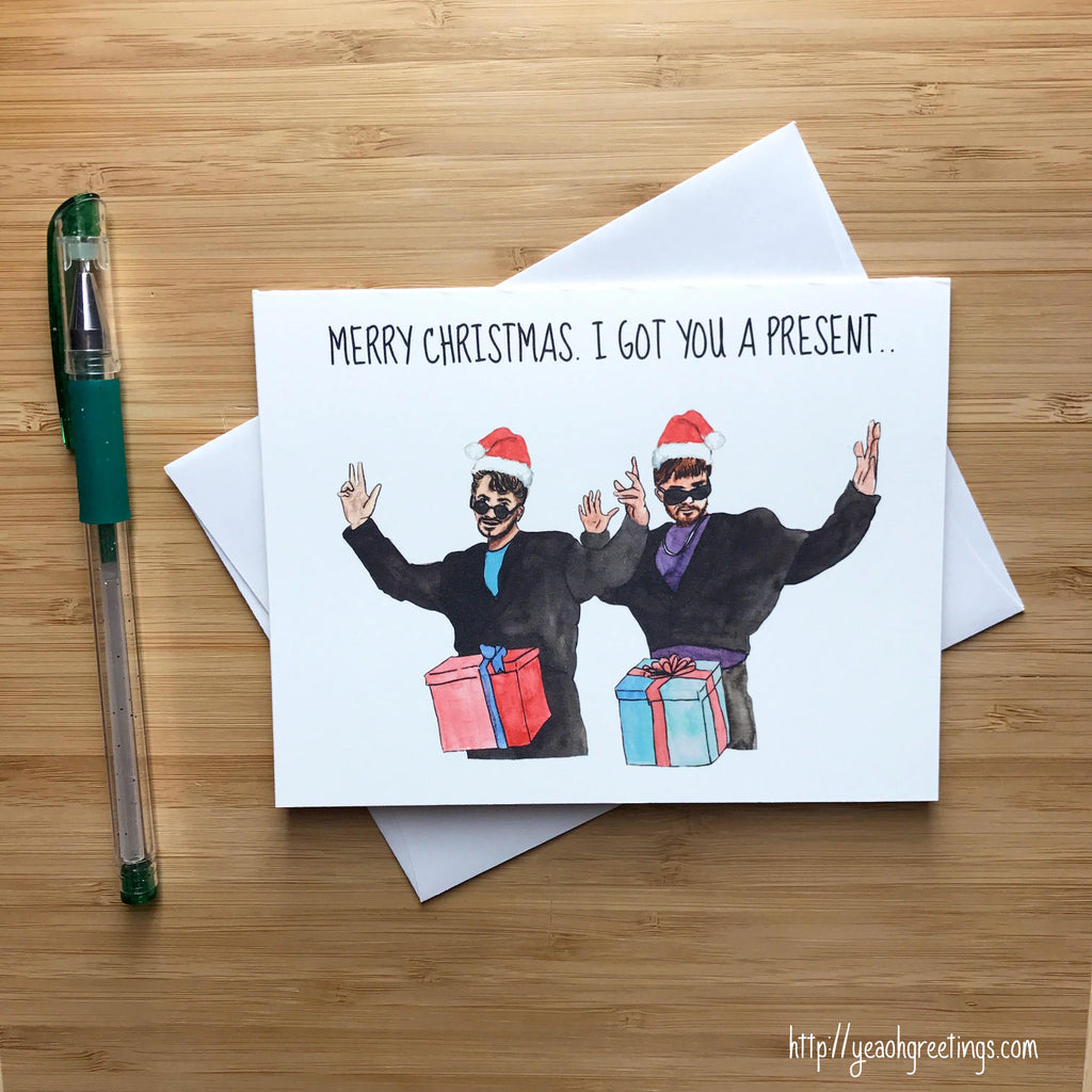 dick in a box christmas card