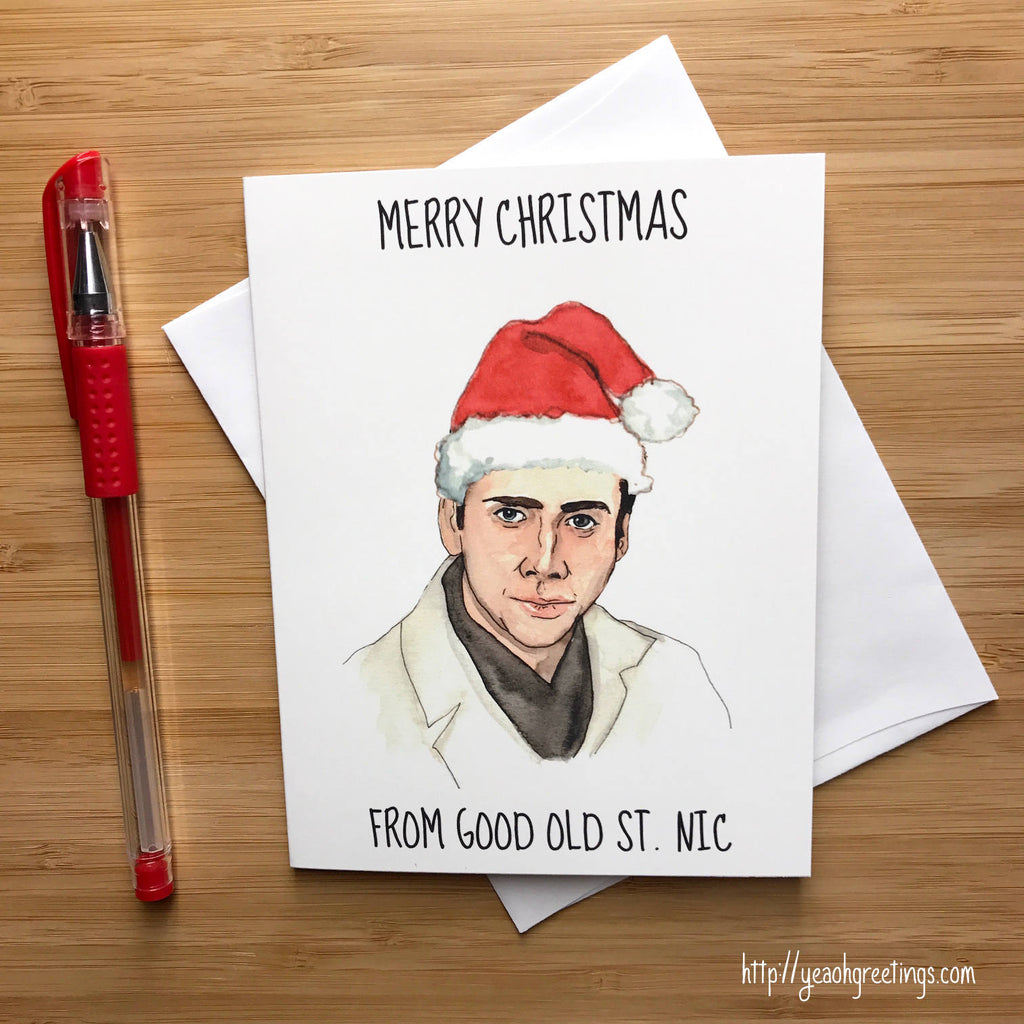 nicolas cage christmas card