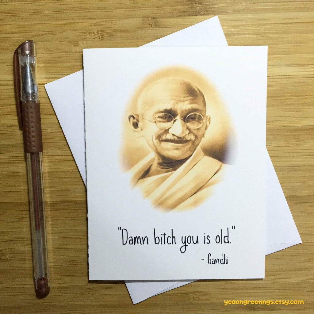 Funny Gandhi Birthday Card
