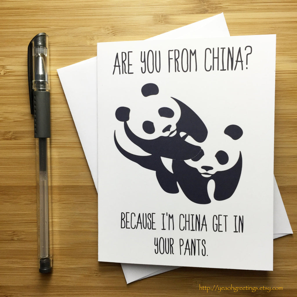 Funny Panda Pun Love Card